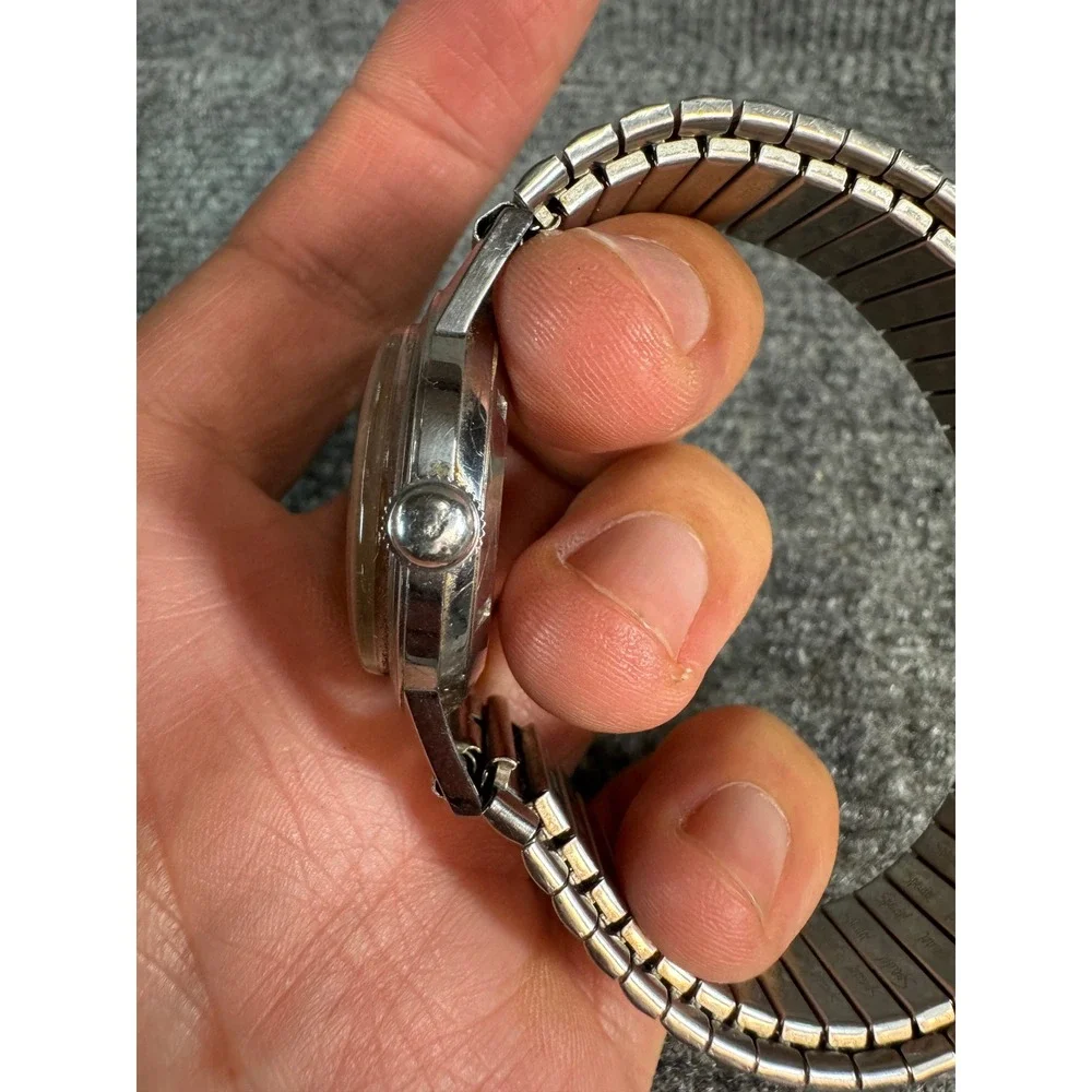 Vintage Altair 17 Jewels Manual Wind Watch Stainless Steel Speidel Band 32mm